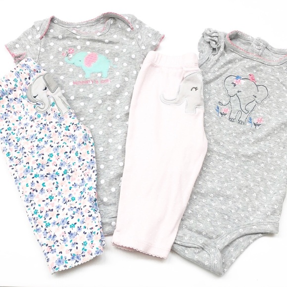 Carter's Other - Carter’s elephant print matching outfits